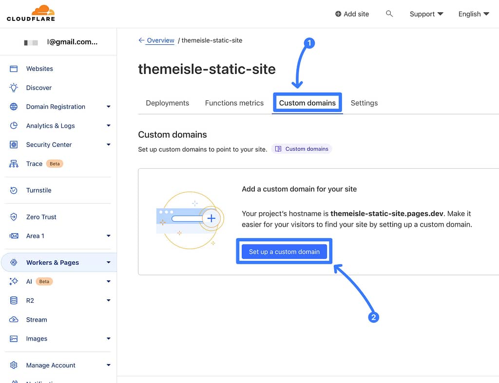 Set up your custom domain name