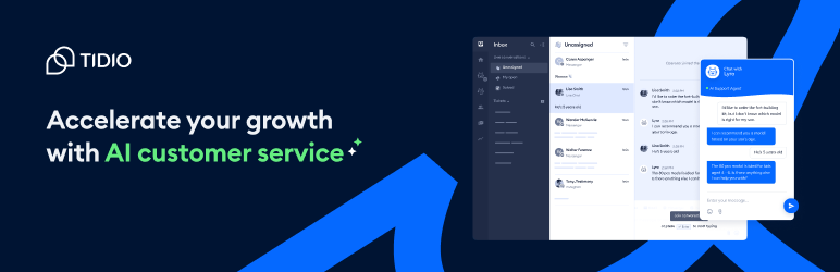 Tidio – Live Chat & AI Chatbots