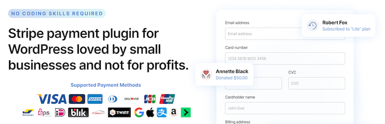 Stripe Payment Forms by WP Full Pay – Accept Credit Card Payments, Donations & Subscriptions