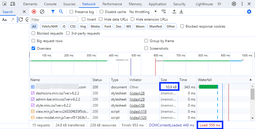 Brotli performance results.