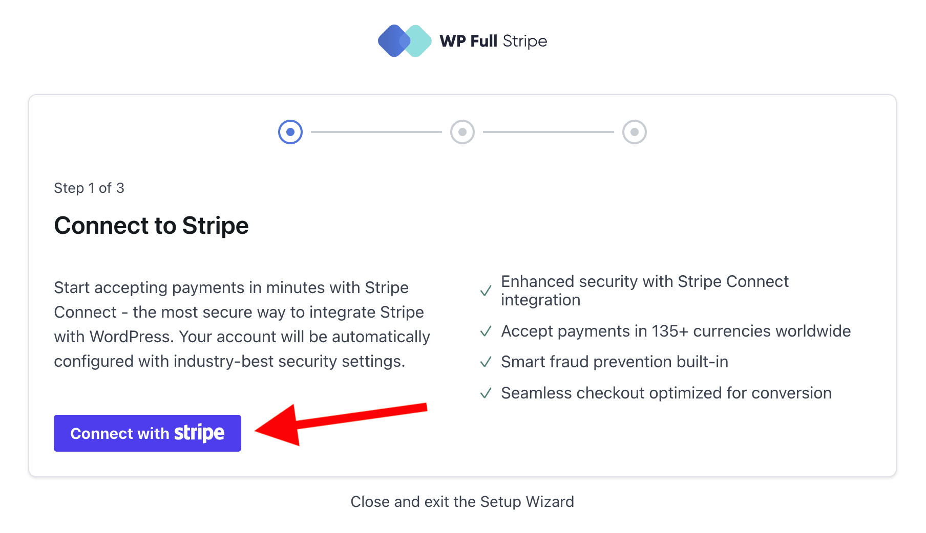 Connect WP Full Pay to Stripe.