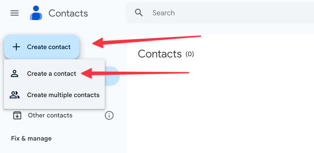 create contact