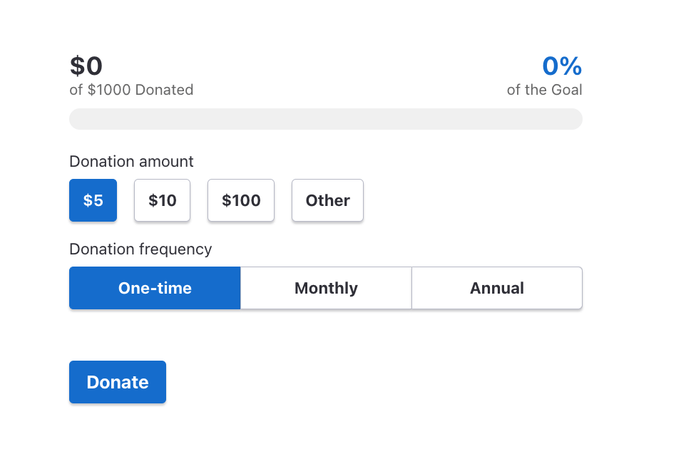 example donation form