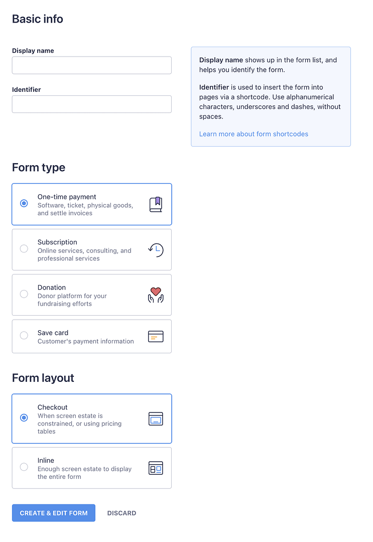 form creation