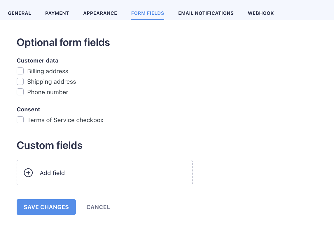 form fields