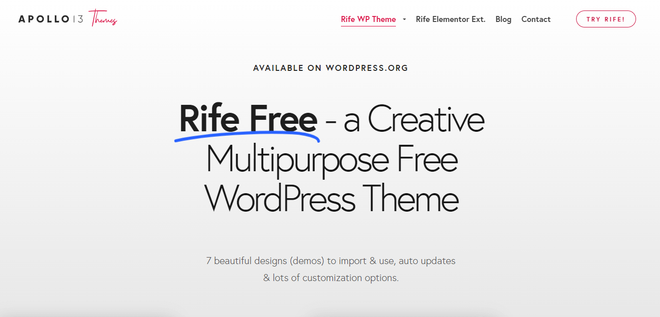 The Rife Free demo.