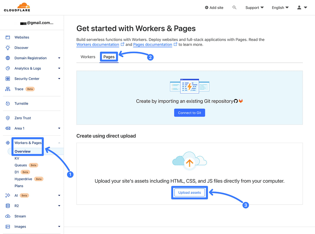 Upload your static WordPress website to Cloudflare Pages